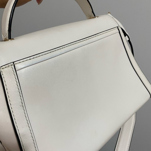 Michael Kors Whitney Medium Leather Satchel in white - Picture 7 of 10